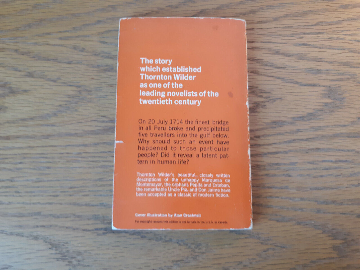 The Bridge Of San Luis Rey Thornton Wilder 1966 Penguin Books Paperback