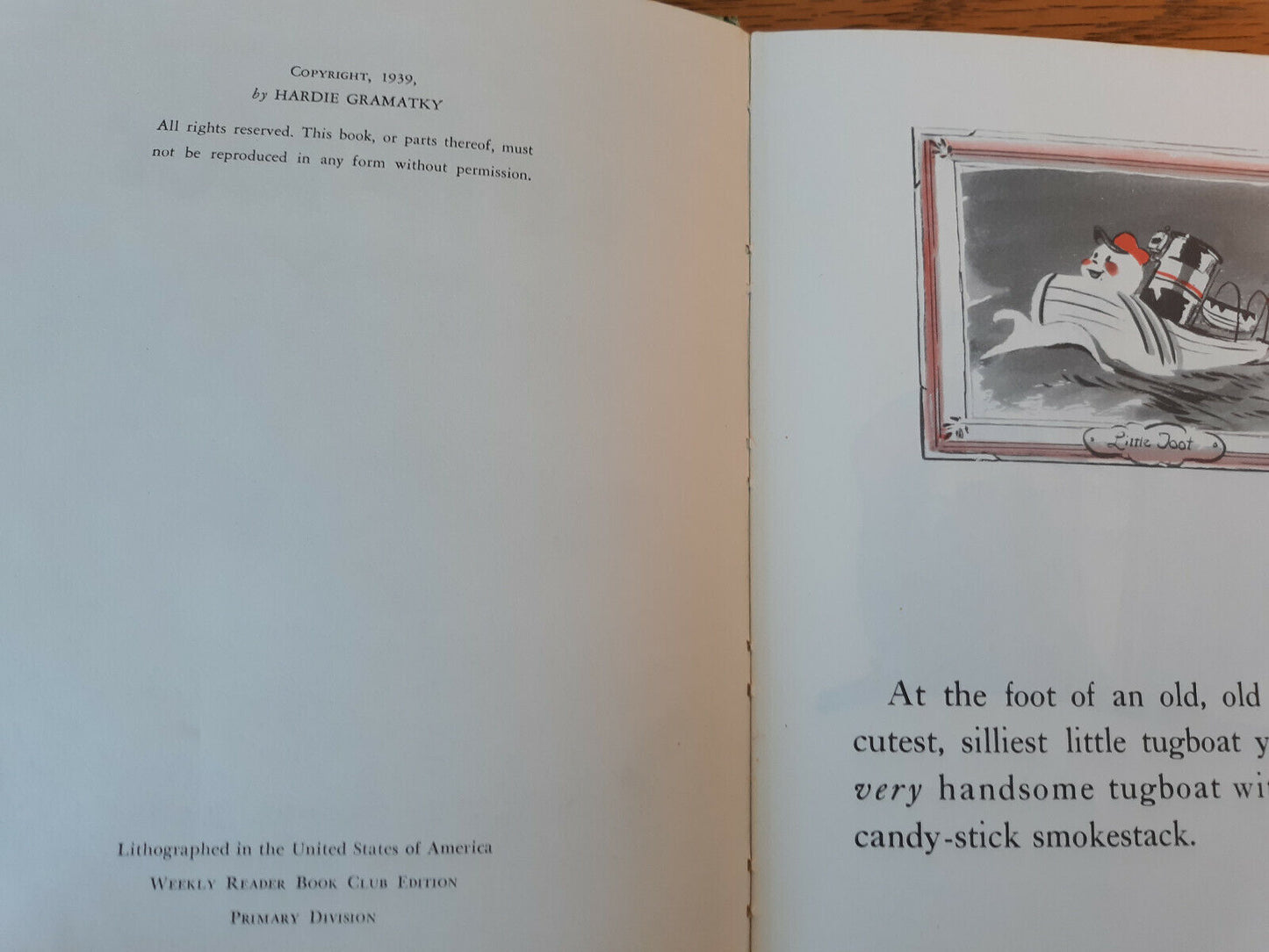 Little Toot Hardie Gramatky 1939 Weekly Reader Children's Book Club Hardcover