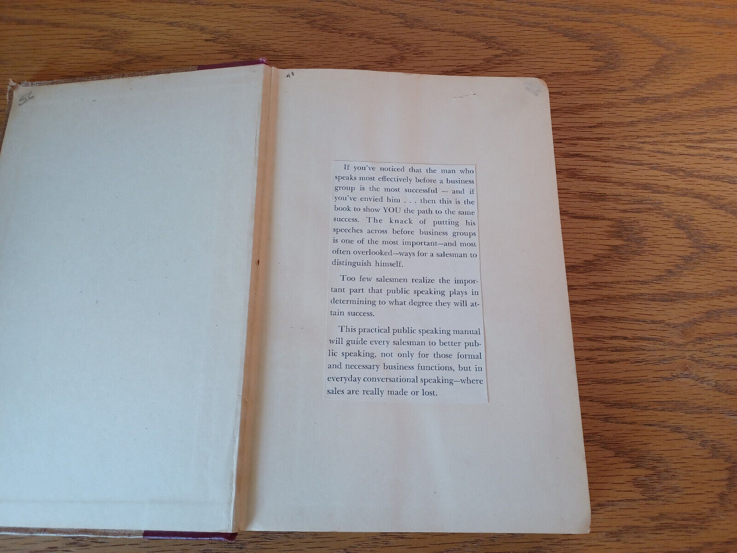 Successful Public Speaking For Salesmen Harry Simmons 1956 Hardcover Prentice Ha
