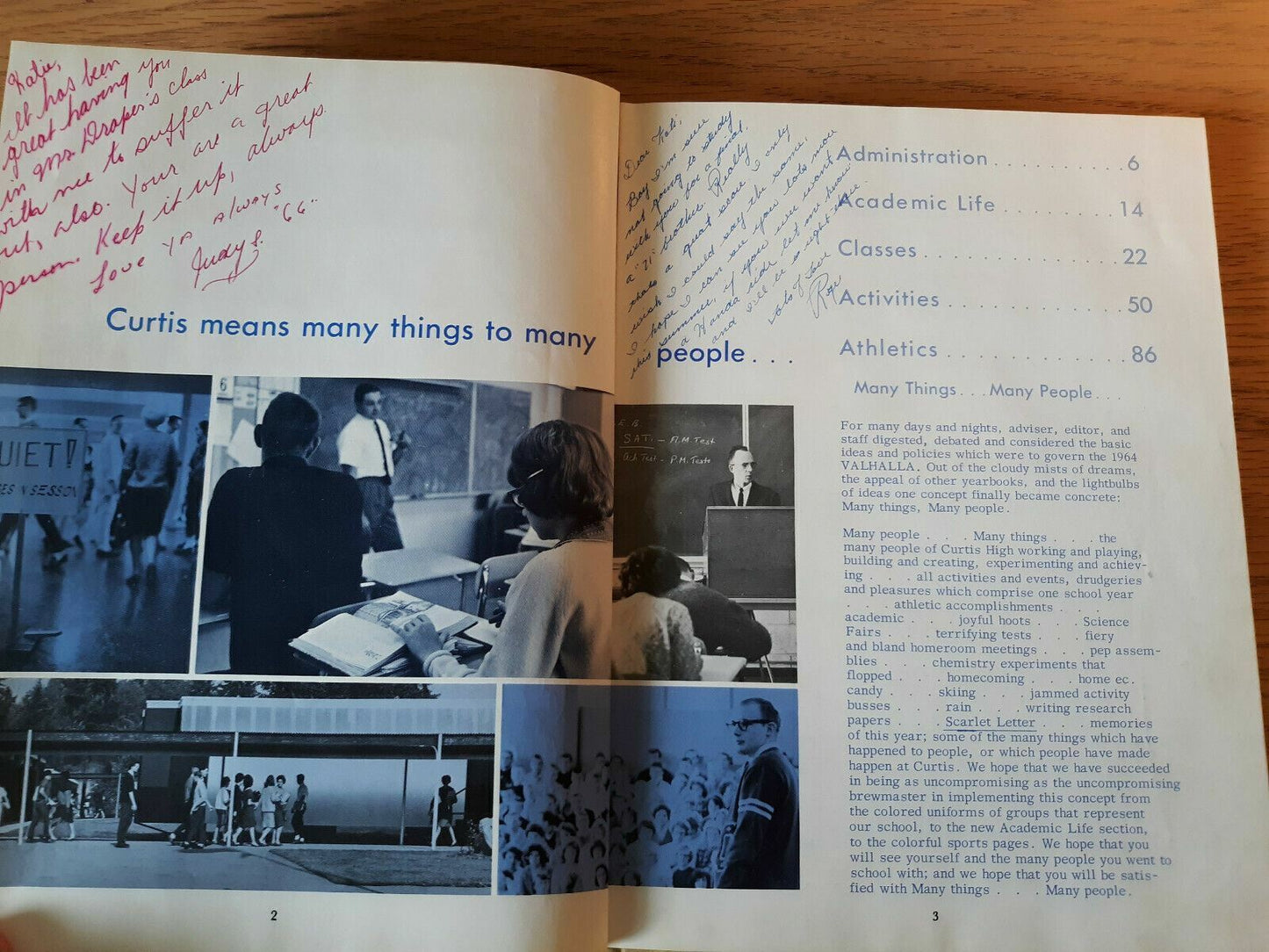 1964 Valhalla Curtis High School Tacoma Washington Yearbook