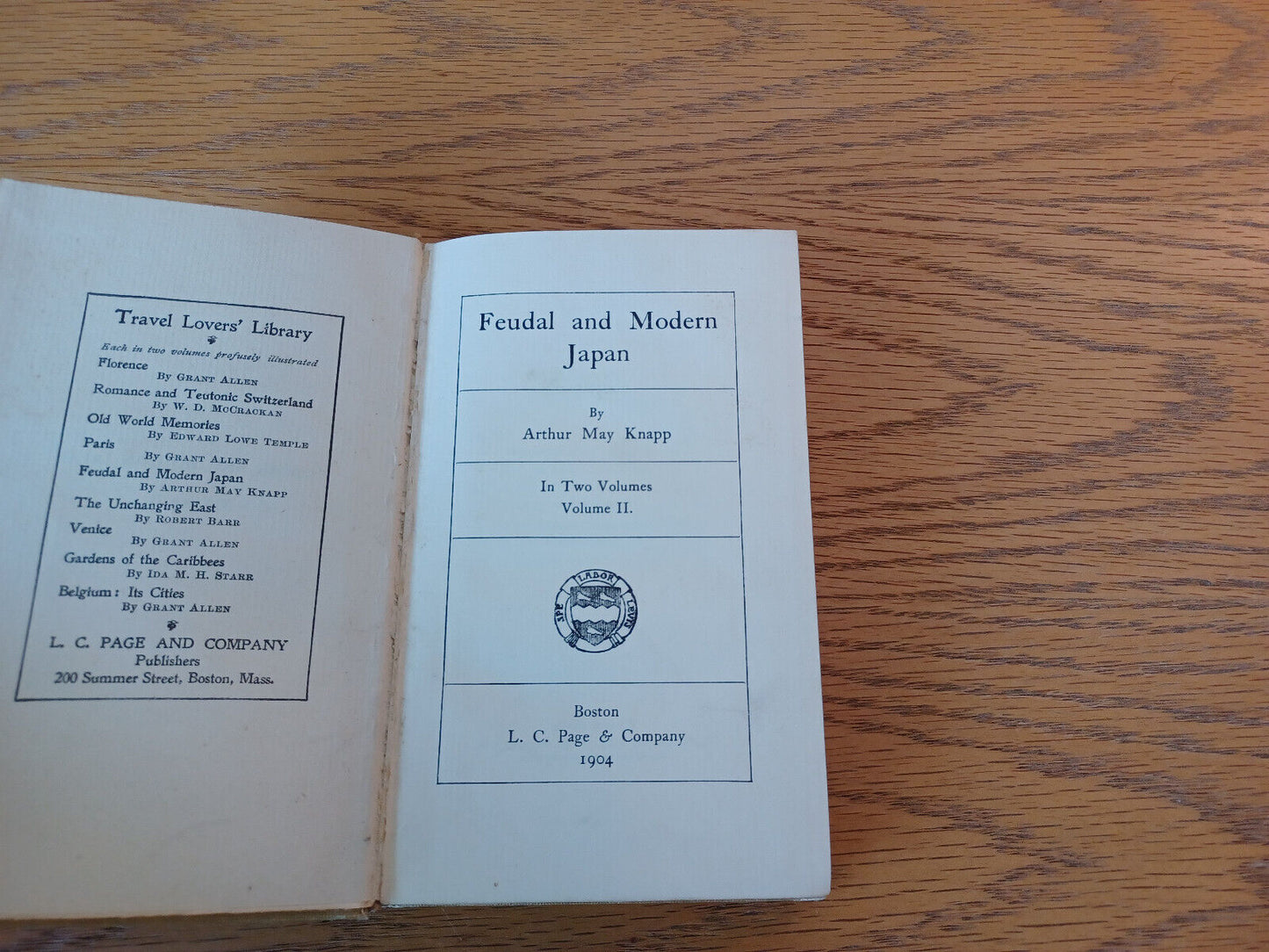 Feudal And Modern Japan Arthur May Knapp Volume II 1904 Hardcover L C Page