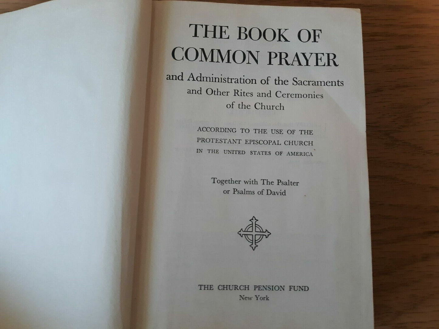 1945 The Common Book of Prayer Protestant Episcopal Church Psalms of David.