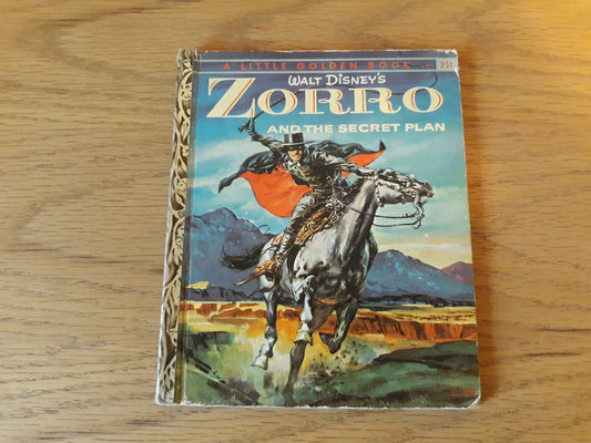 A Little Golden Book Zorro and the Secret Plan 1958 D77