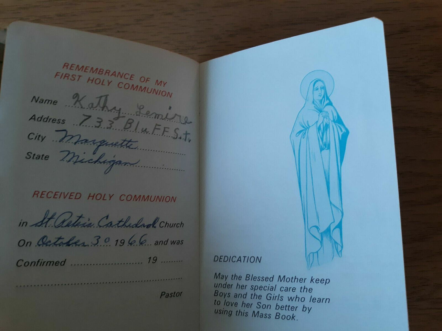 1966 Marian Children’s Mass Book by Sister Mary Theola Regina Press