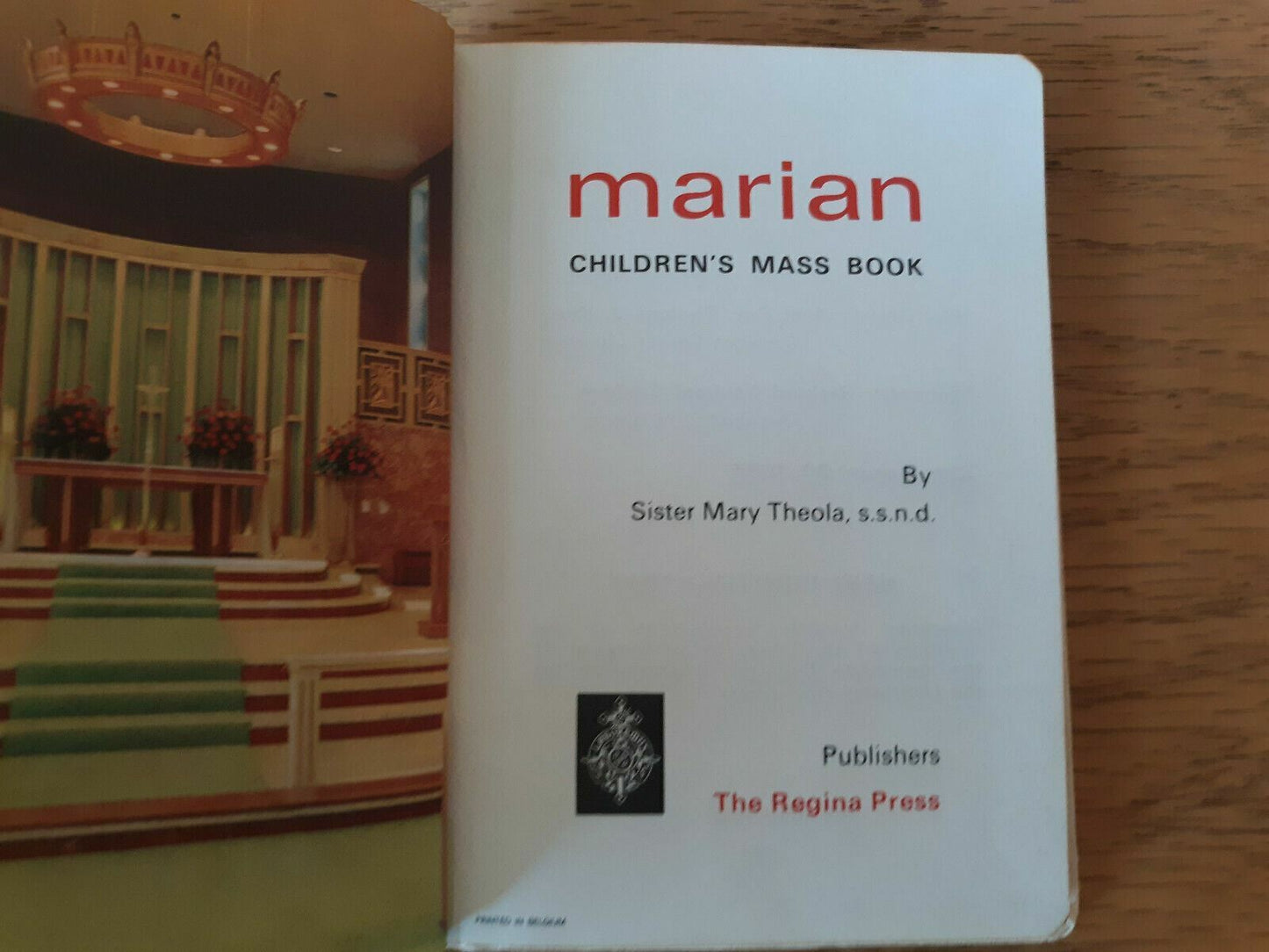 1966 Marian Children’s Mass Book by Sister Mary Theola Regina Press