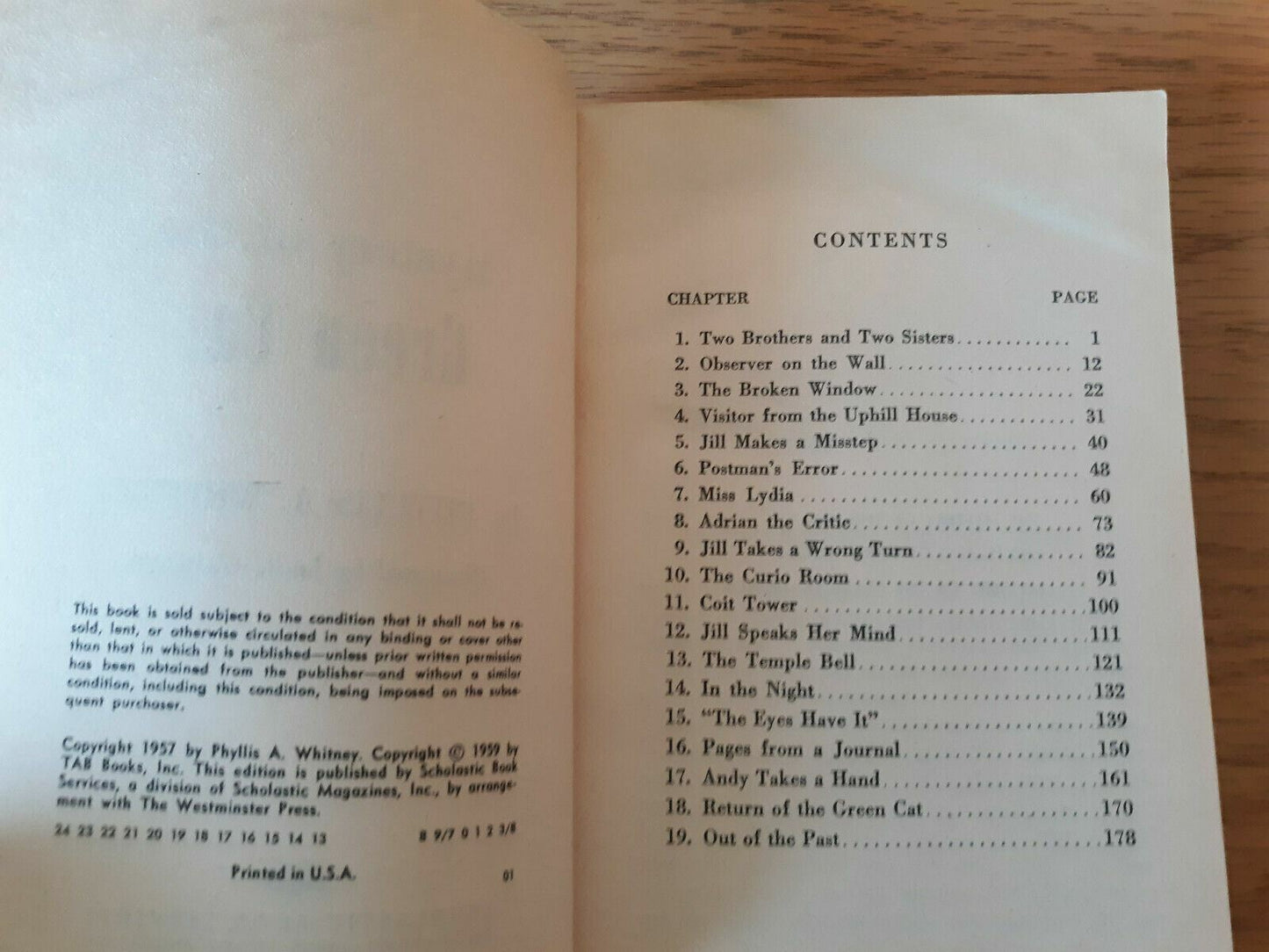 Mystery of the Green Cat by Phyllis A. Whitney 1959 Paperback