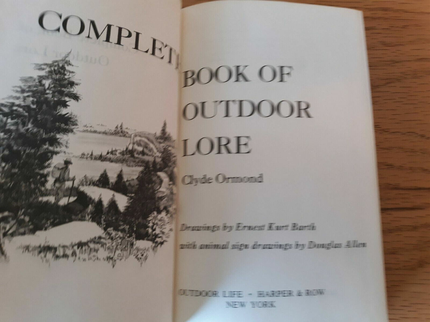 1964 Complete Book of Outdoor Lore By Clyde Ormond Hardcover Dust Jacket