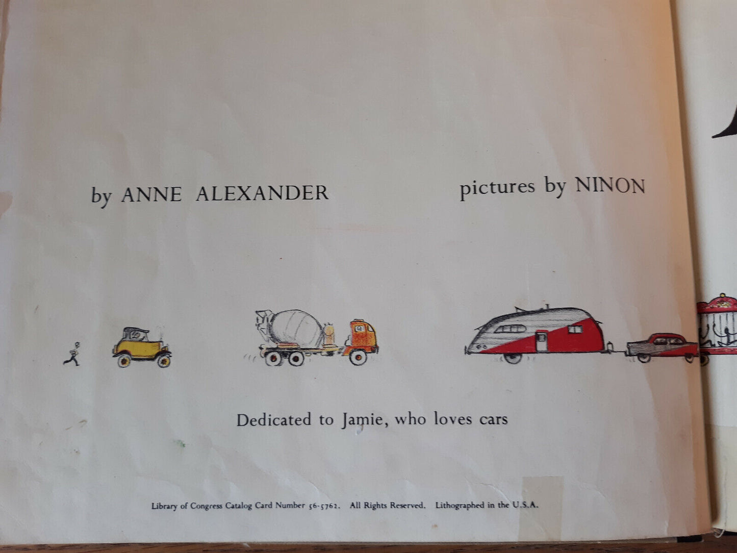 ABC Of Cars And Trucks Anne Alexander 1956 Hardcover Doubleday