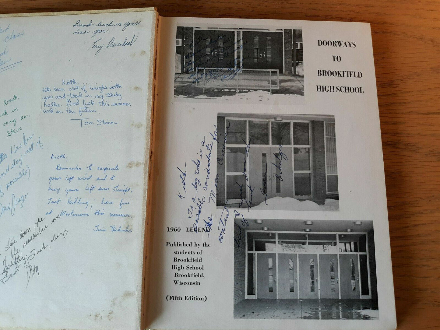 1960 LEGEND Brookfield High School Yearbook Wisconsin WI Craftco