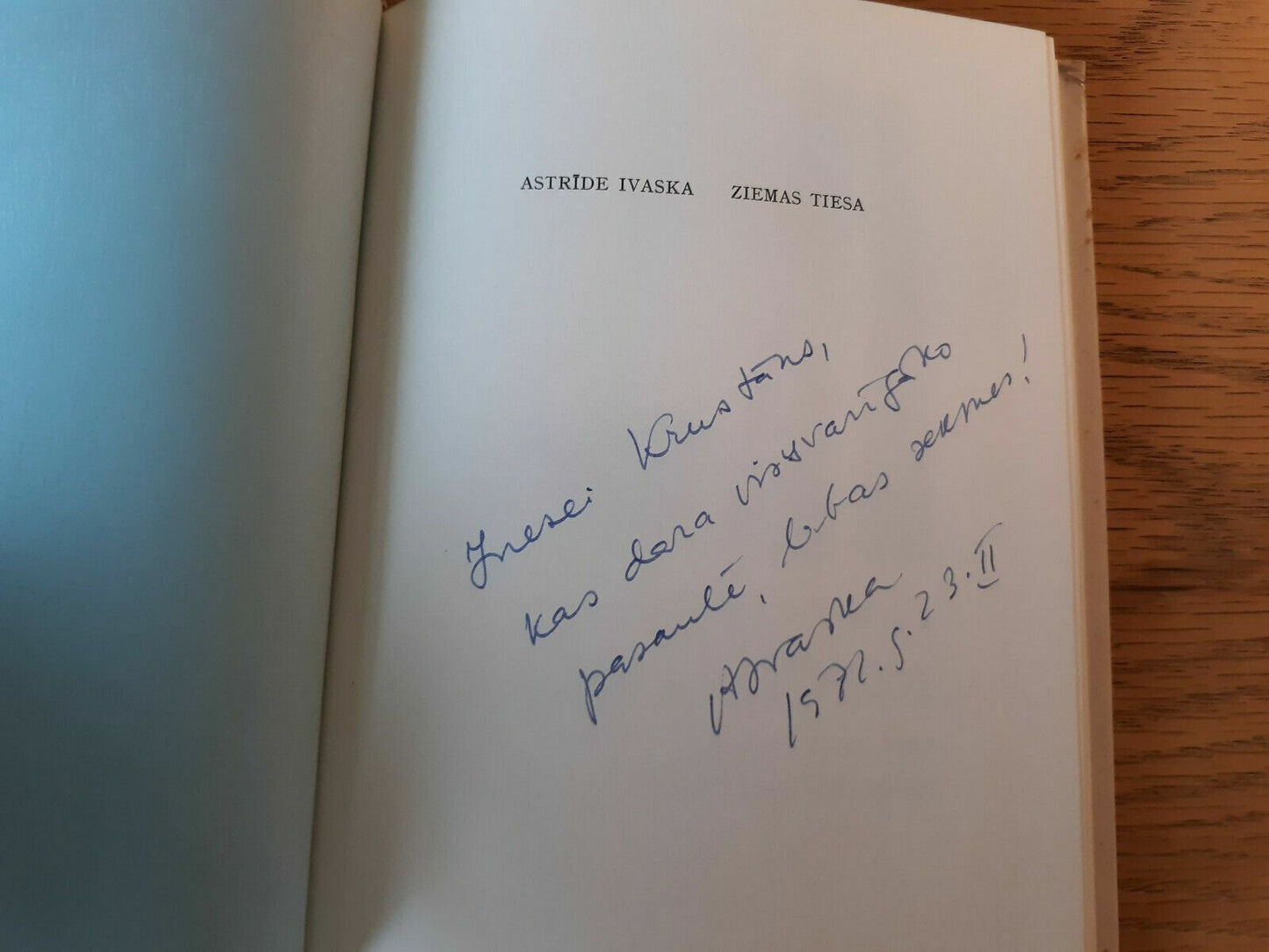Astride Ivaska Ziemas Tiesa 1969 Hardcover Dust Jacket Latvian