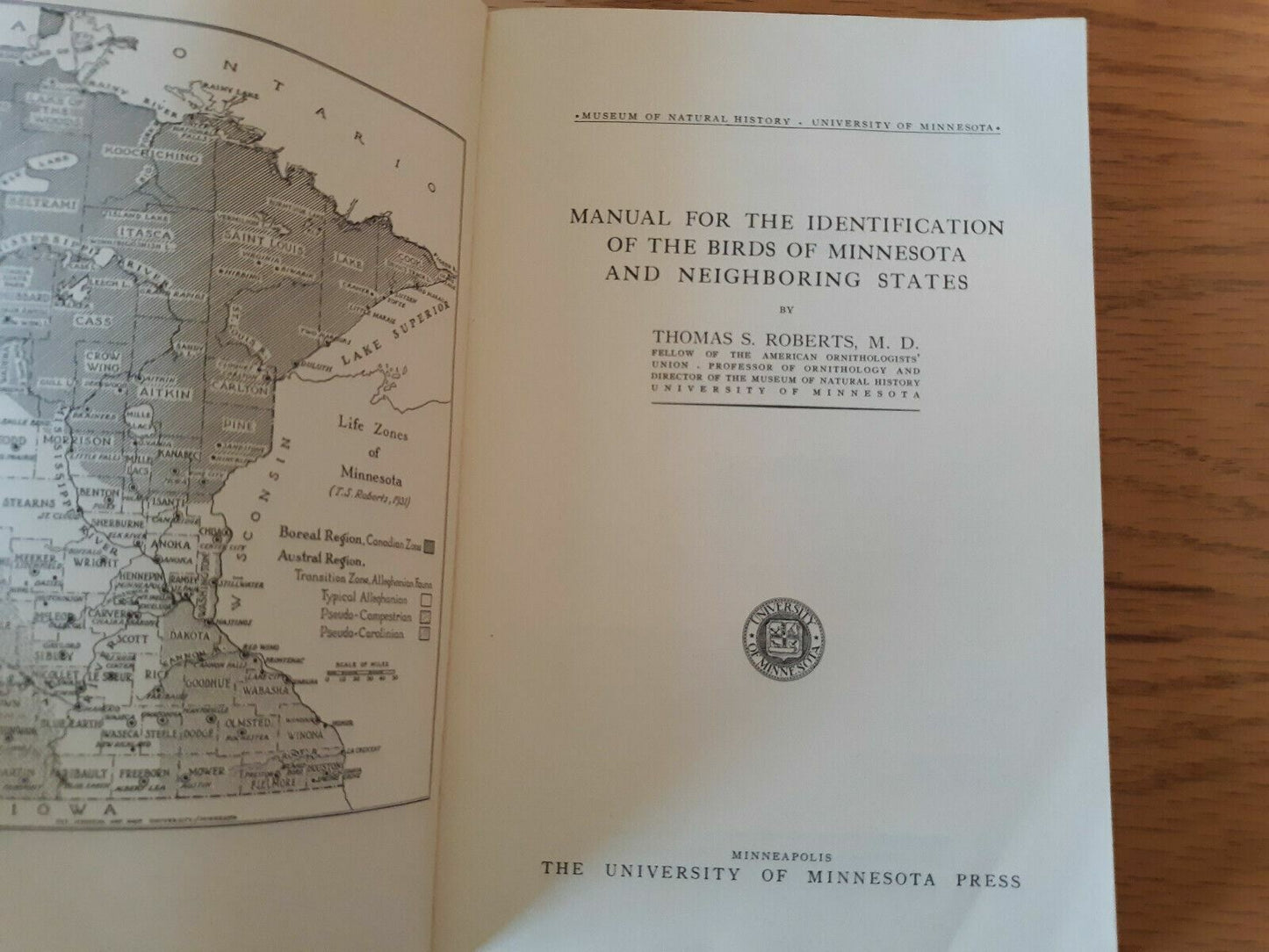 A Manual for the Identification of the Birds of Minnesota and Neighboring States