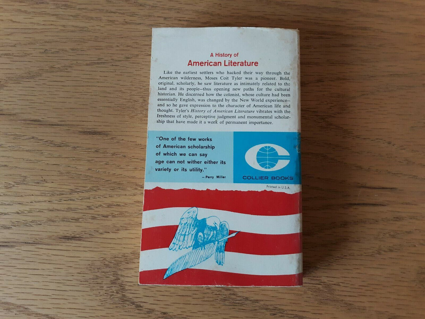A History of American Literature, 1607-1765 by Moses Coit Tyler 1962