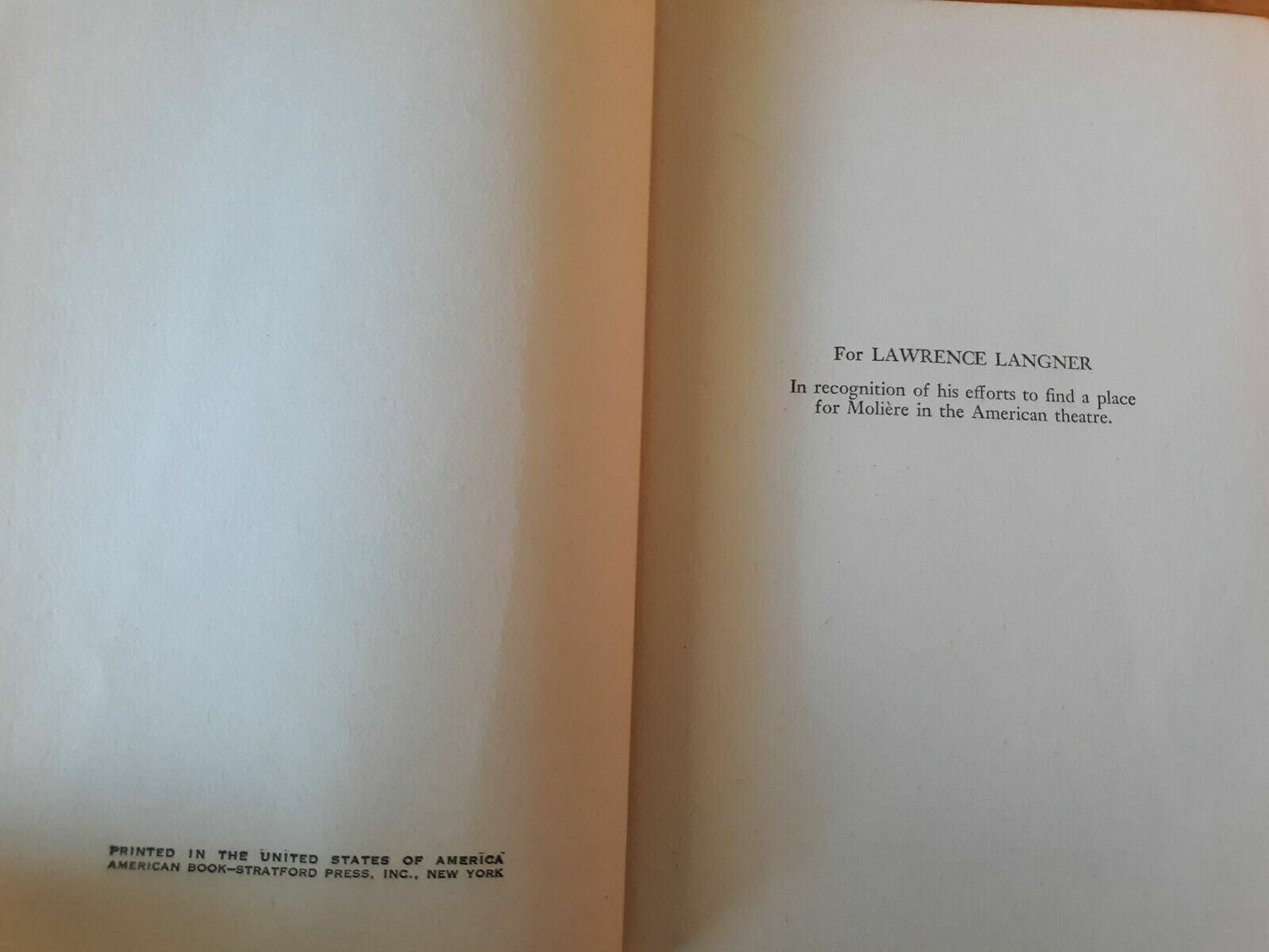 "Comedies of Moliere" Selected, With an Intro by John Gassner (Hardcover, 1946)