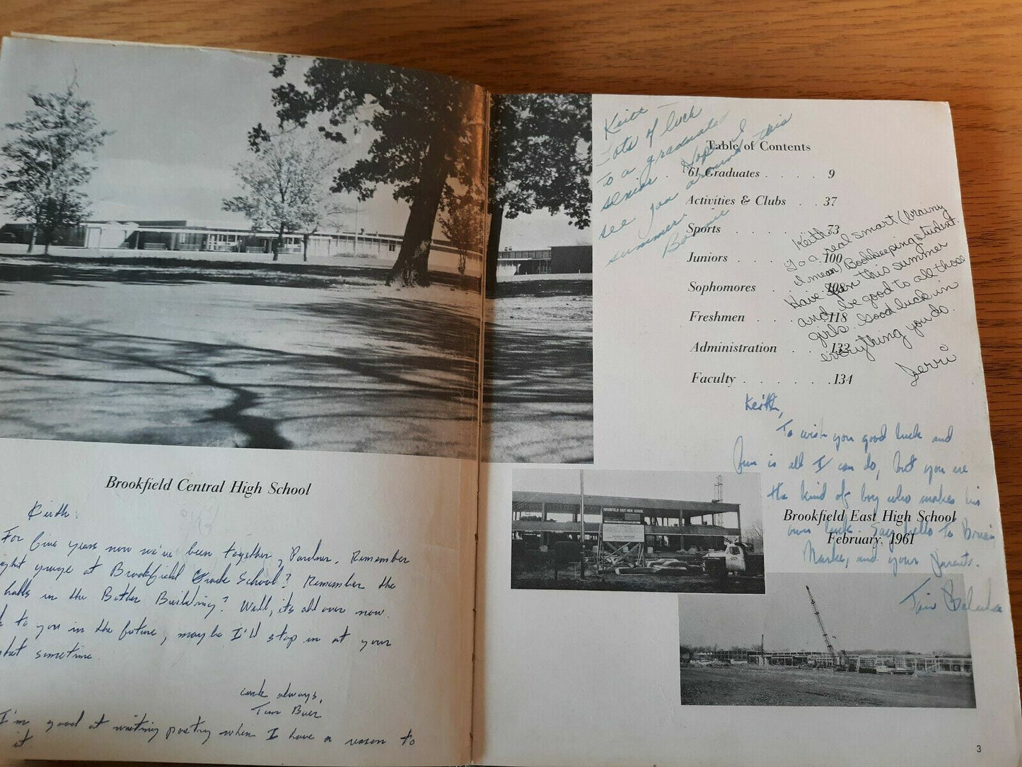 1961 LEGEND Brookfield East High School Yearbook Wisconsin WI Smith