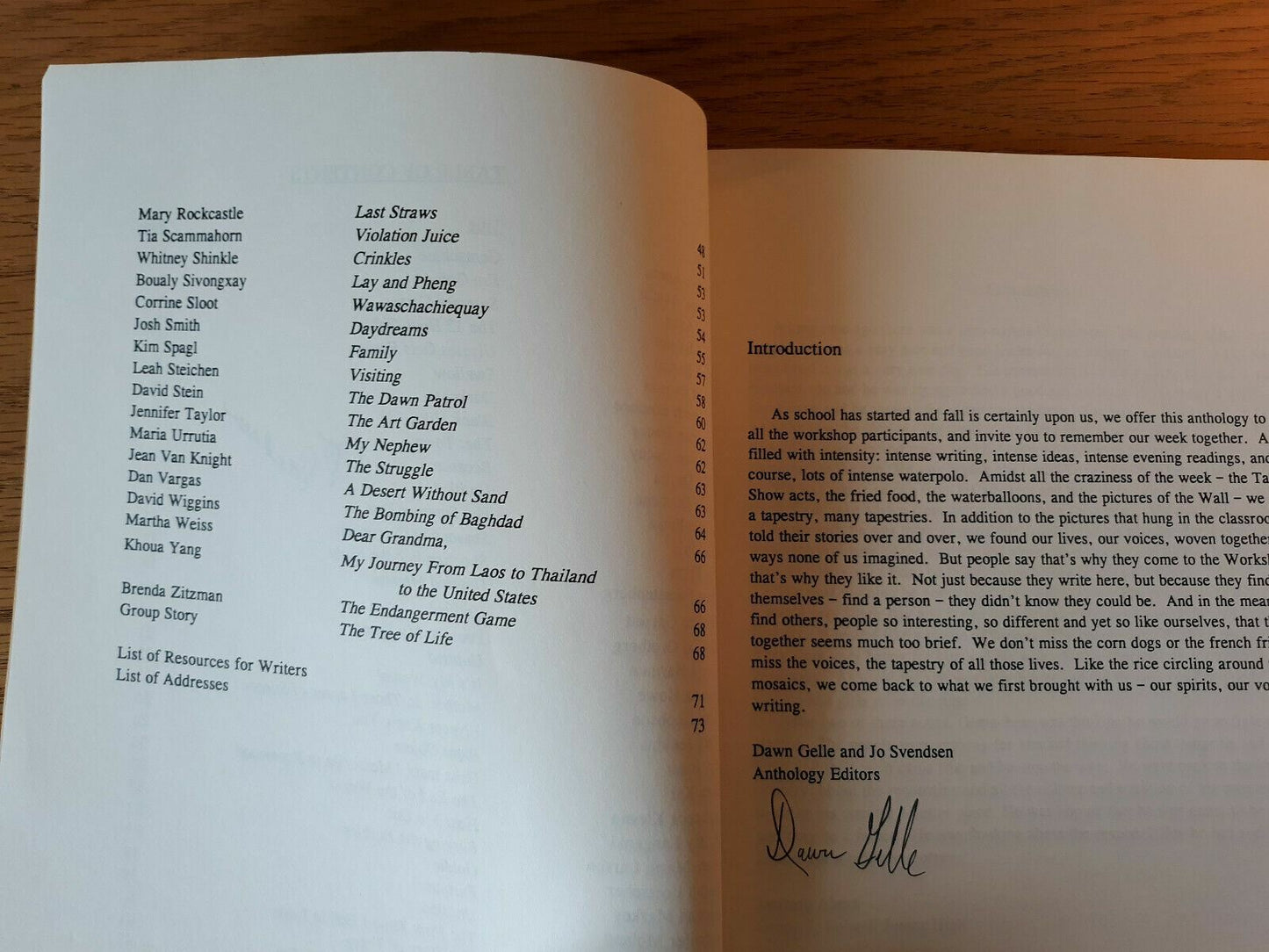1992 Compas Summer Writing Workshop Anthology A Max Program