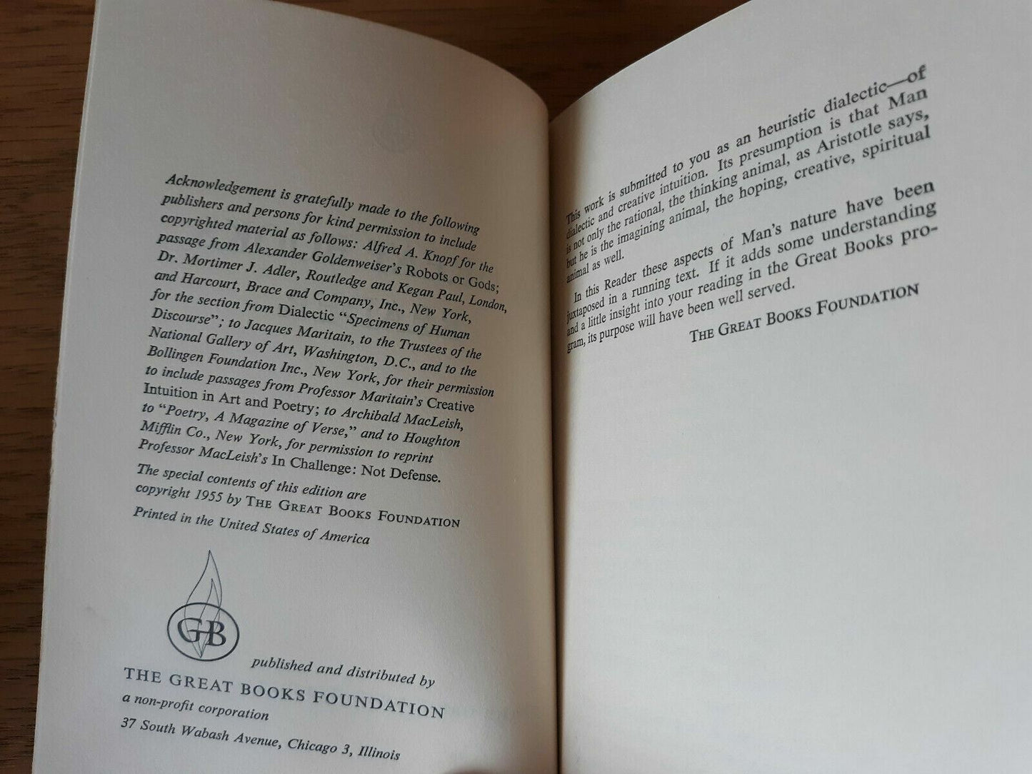 A Great Books Reader (The Great Books Foundation) 1955 Second Year Course
