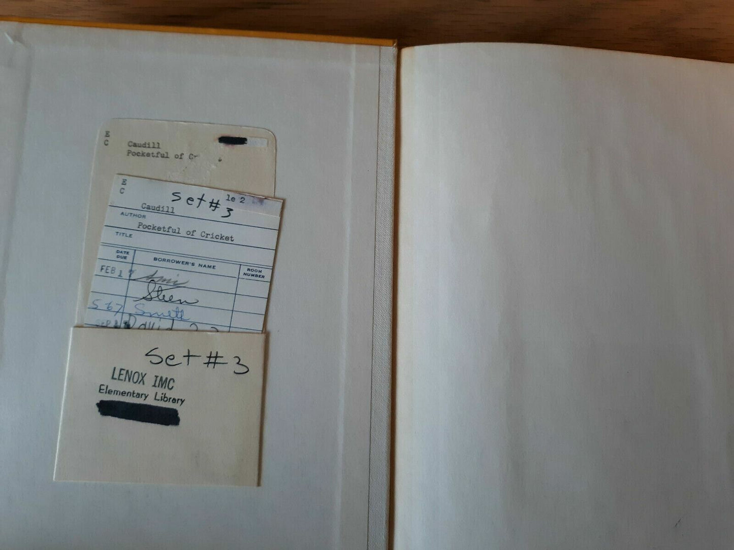 A POCKETFUL OF CRICKET By Rebecca Caudill (1964 First Edition)