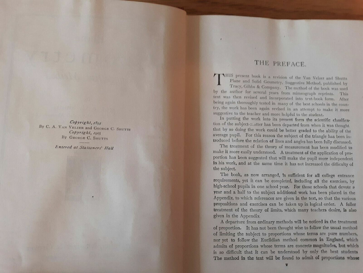 1905 Plane And Solid Geometry Suggestive Method George Shutts Atkinson, Mentzer
