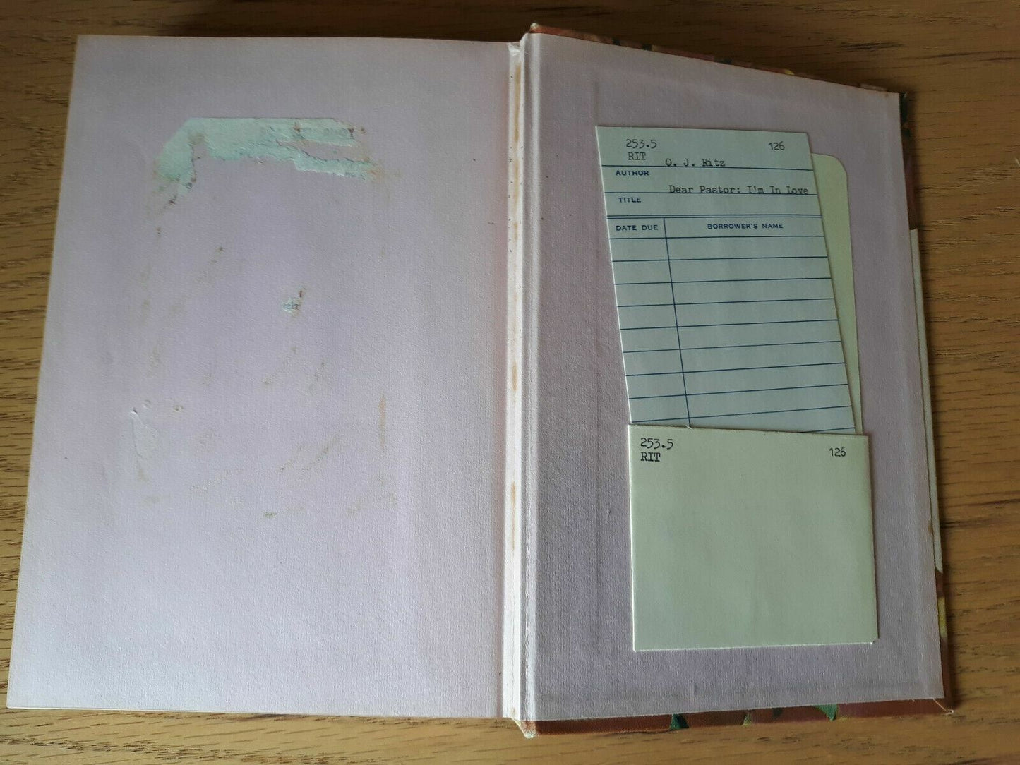 1962 Dear Pastor I'm in Love Hardcover Ritz