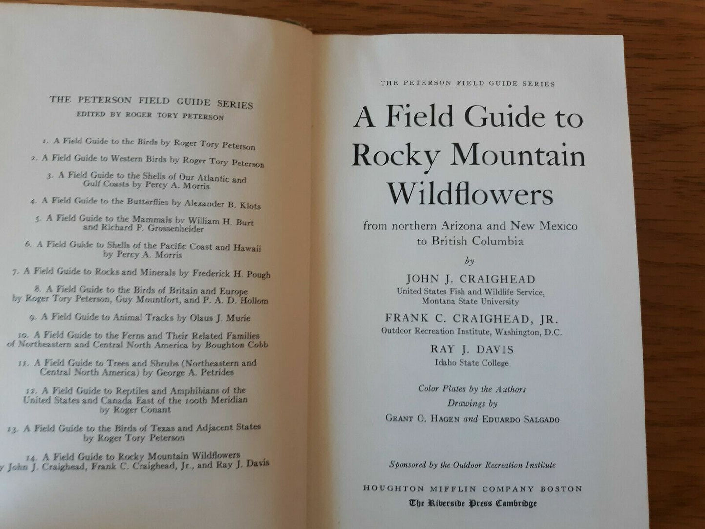 A Field Guide to Rocky Mountain Wildflowers by Craighead Craighead & Davis 1963
