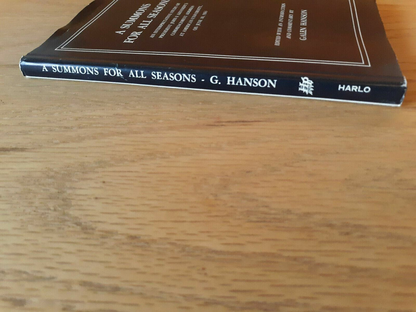 A Summons for All Seasons JFK Commencement Address by Galen Hanson 1966