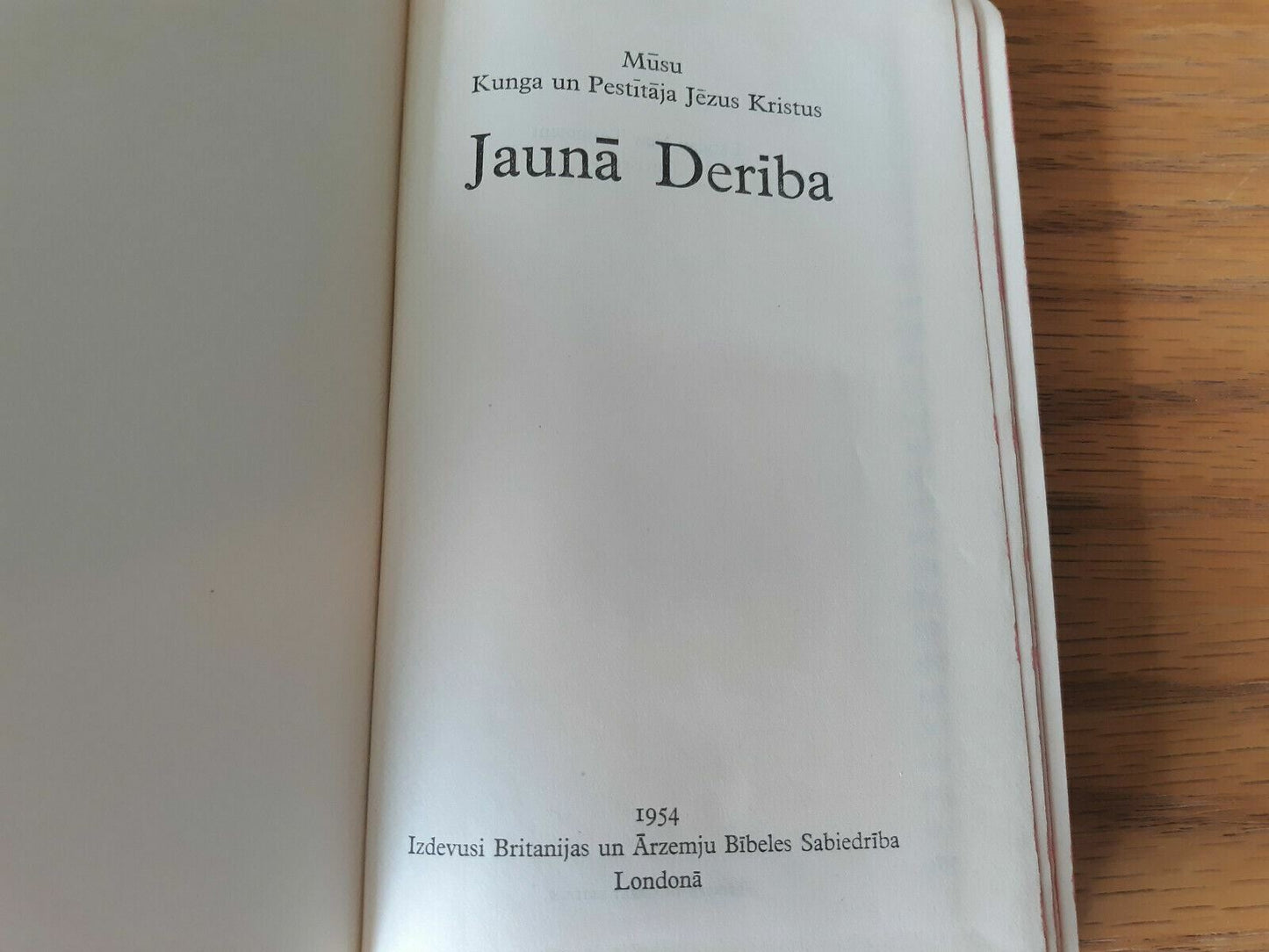 1954 Jauna Deriba Musu Kunga Un Pestitaja Jezus Kristus