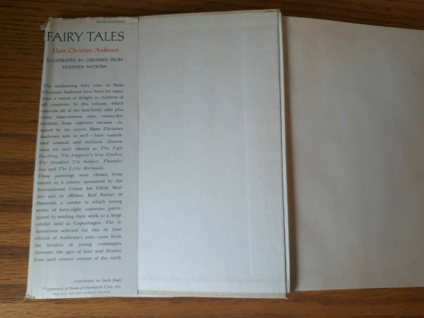 Fairy Tales of Hans Christian Andersen (Hardcover DJ) Orion Press