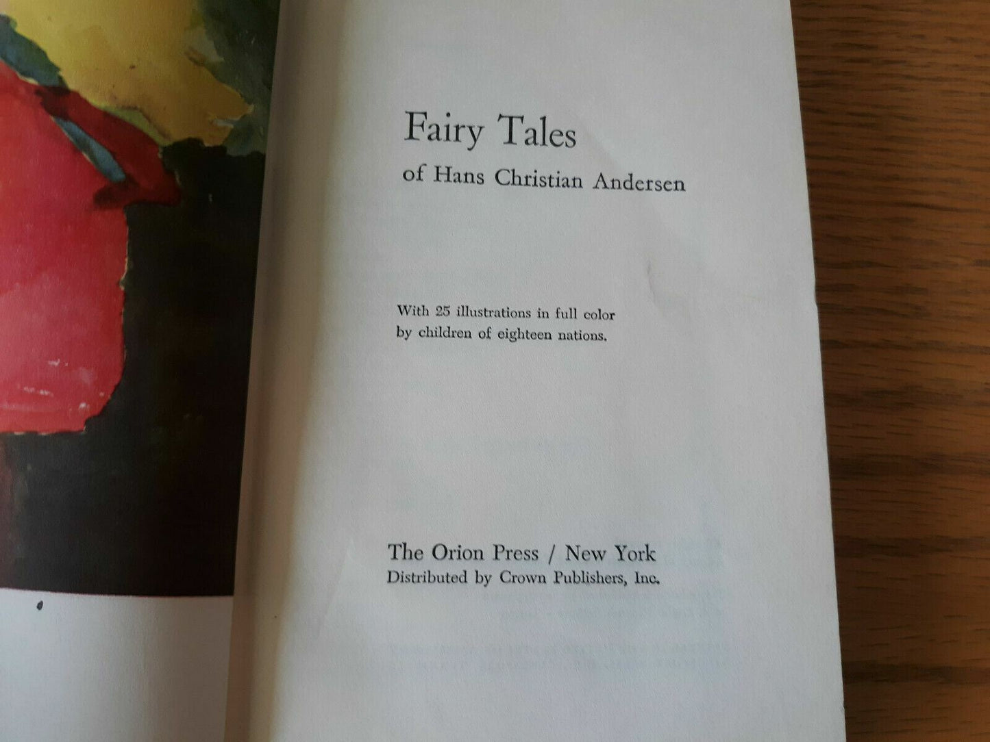 Fairy Tales of Hans Christian Andersen (Hardcover DJ) Orion Press