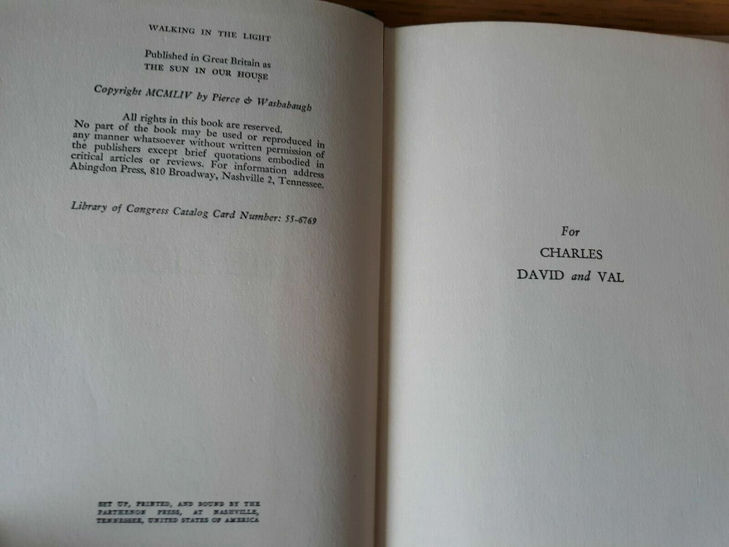 1954 Walking In The Light Marjorie Wilkinson HC/DJ