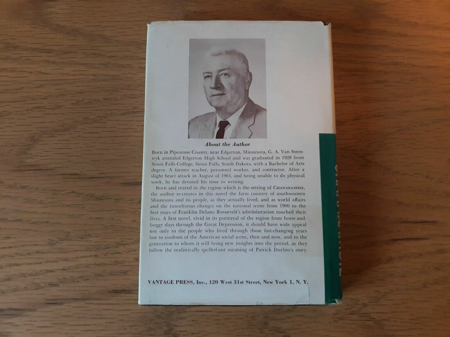 Chanarambie Hardcover Dust Jacket 1965 G. A. Van Steenwyk Vantage Press 1st Ed