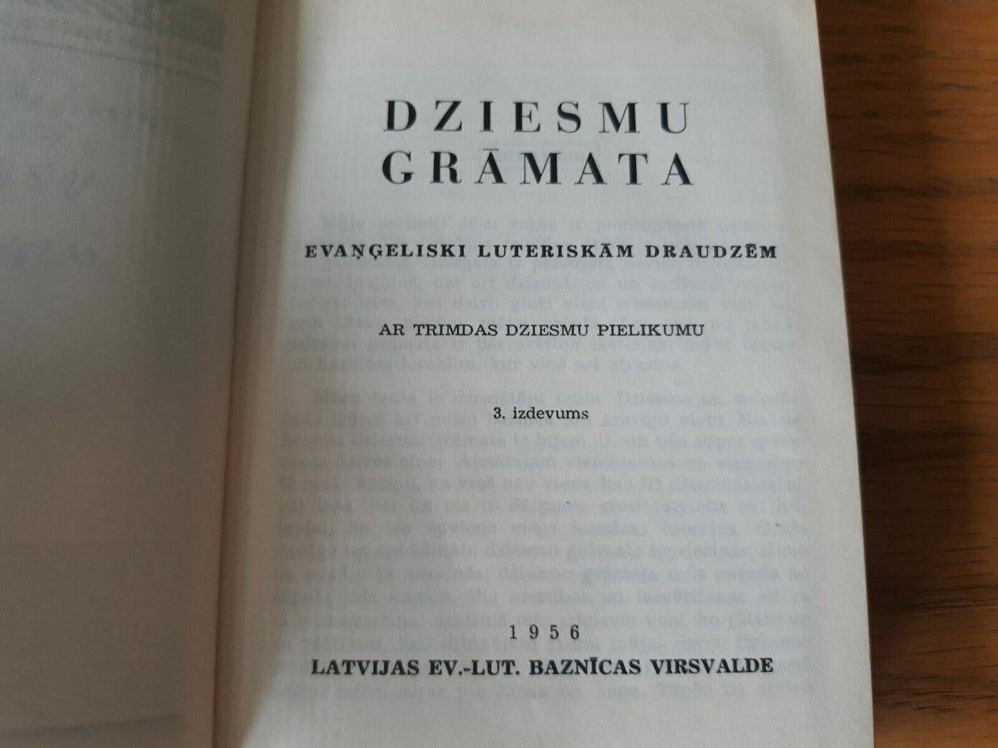 1956 Dziesmu Gramata Evangeliski Luteriskam Draudzem Latvijas Ev Lut Baznicas