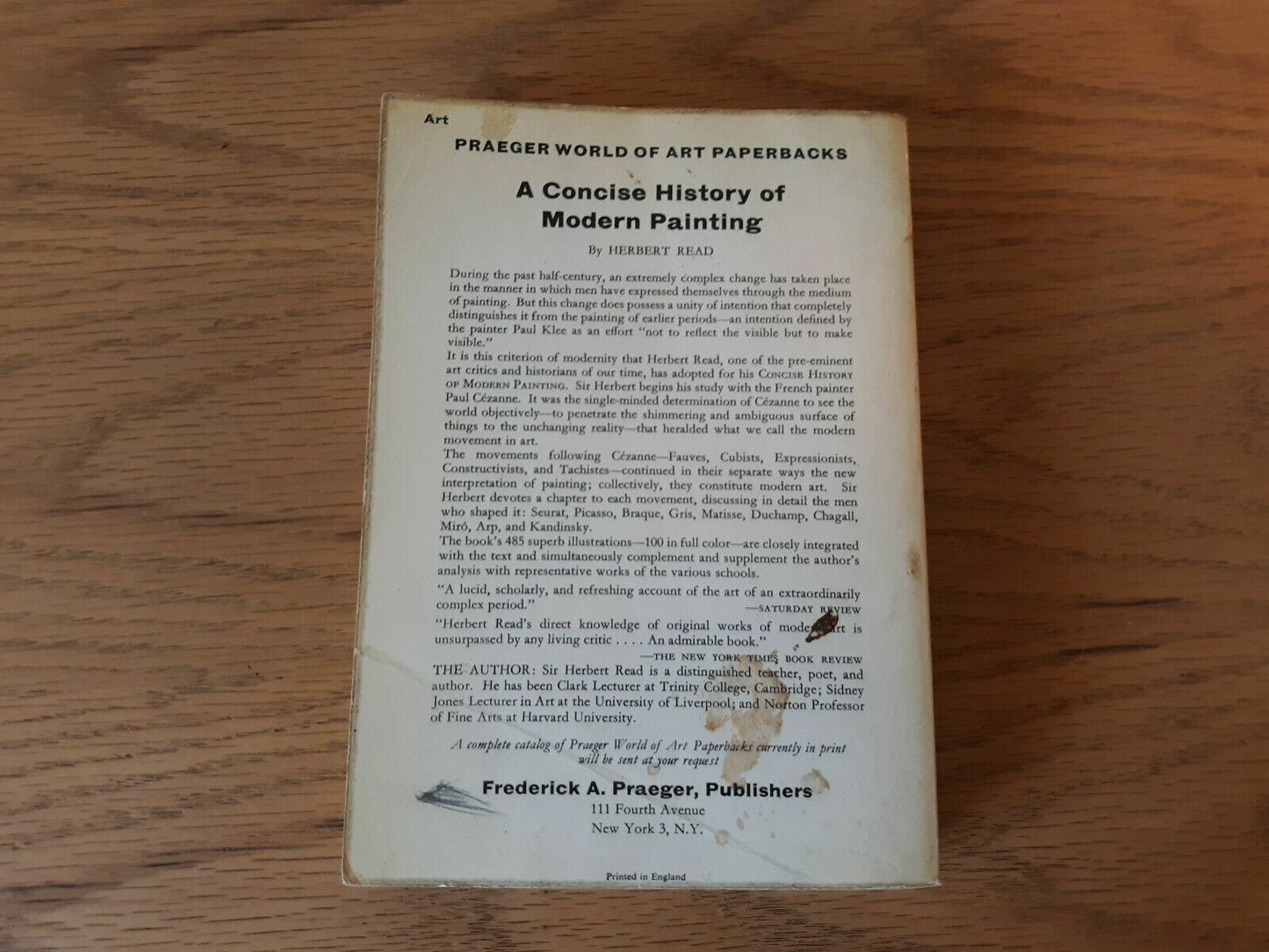 A Concise History of Modern Painting - Herbert Read 1965 Frederick A. Praeger
