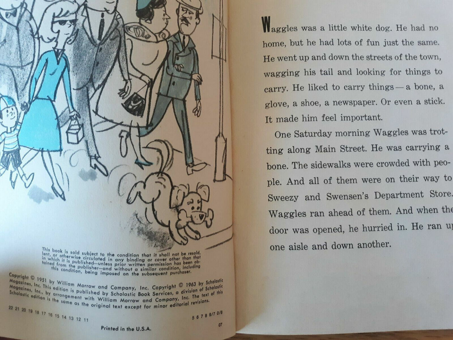 1963 Waggles and the Dog Catcher BOOK Marion Belden Cook illustrated John Peters