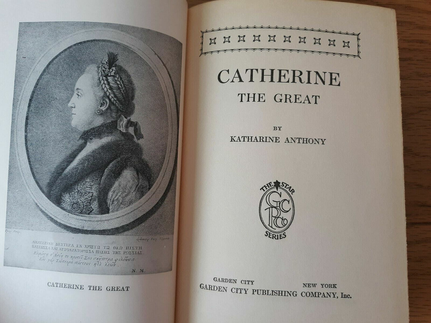 1925 Catherine The Great By Katharine Anthony Hardcover Garden City Star Series