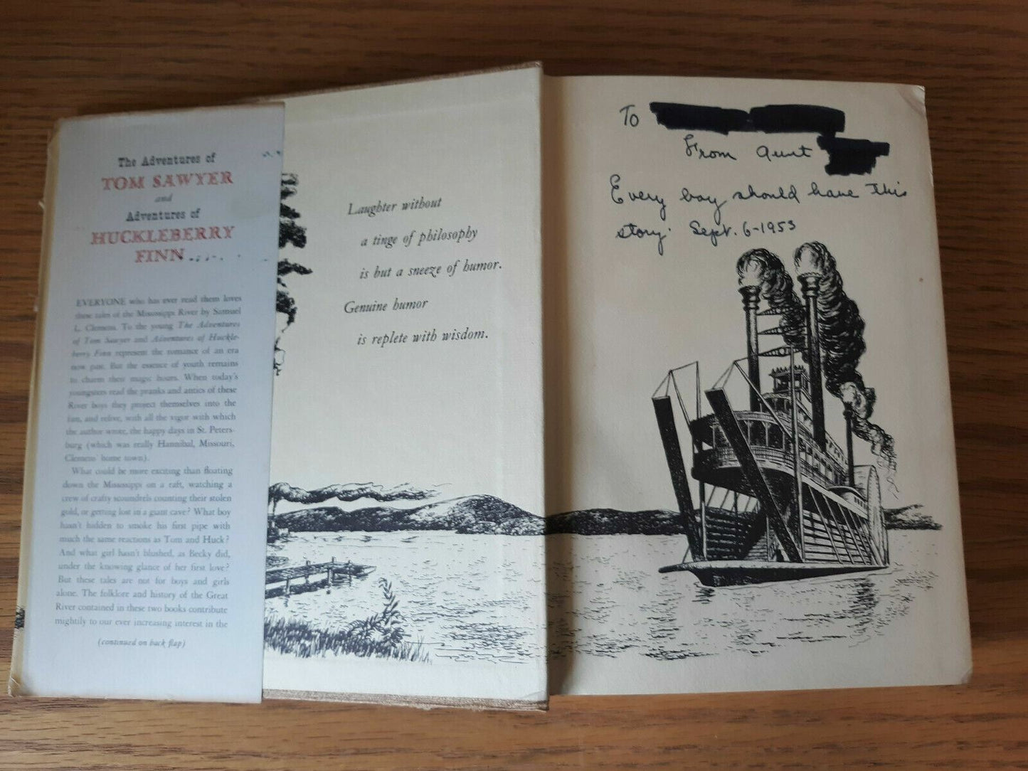 1953 The Adventures of Tom Sawyer/Huckleberry Finn by Sam Clemens Reprint