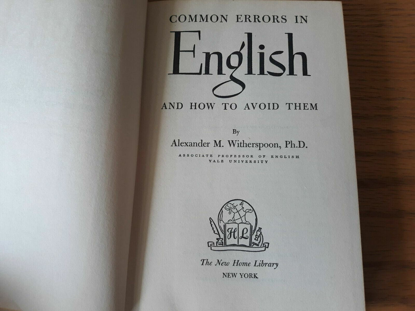 Common Errors in English Witherspoon 1943