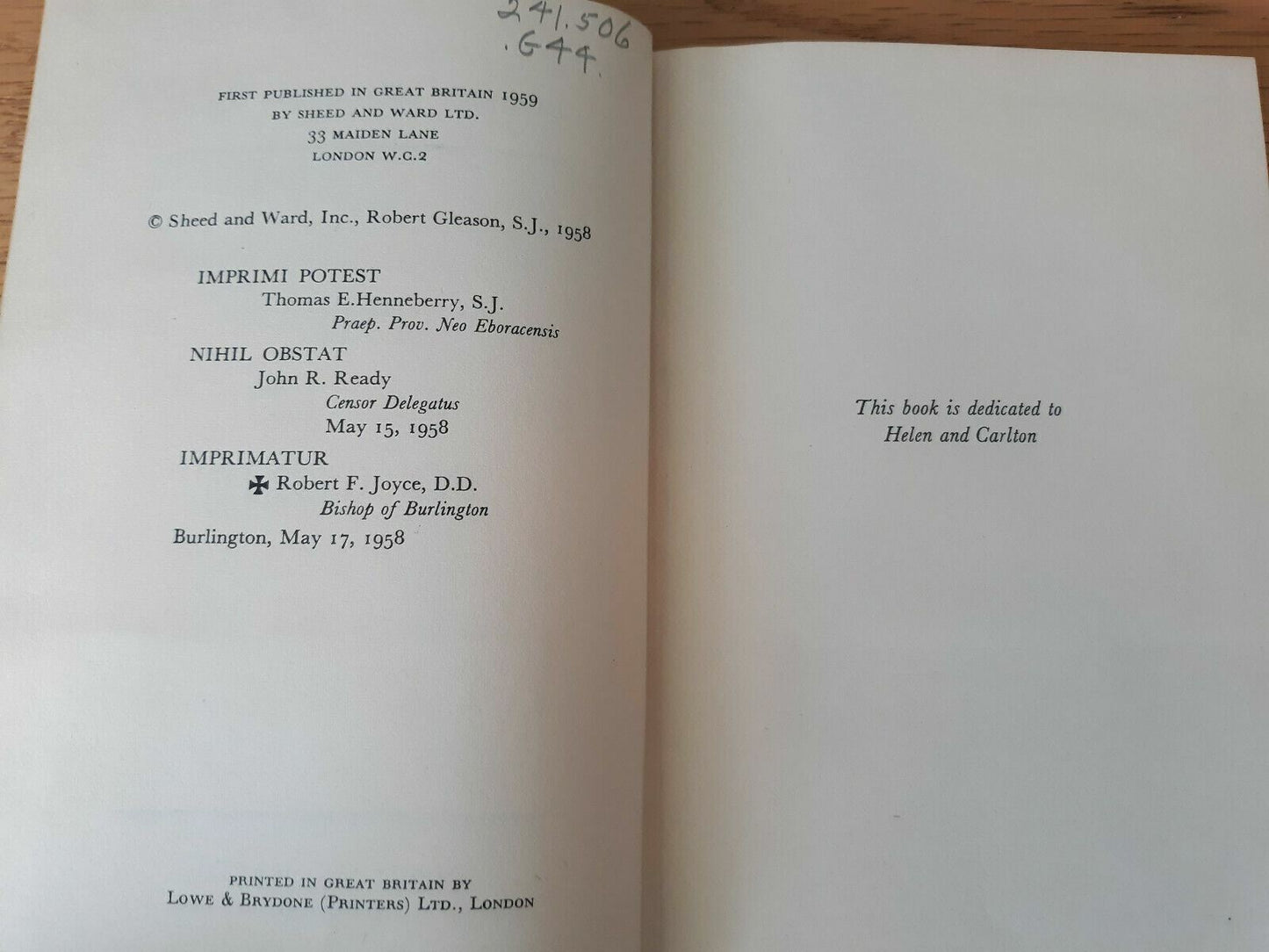 The World to Come by Robert Gleason 1959 First Edition