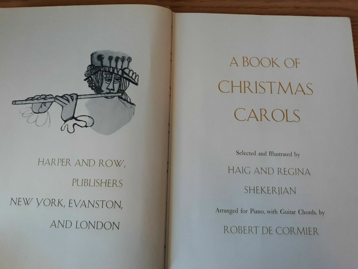 A Book Of Christmas Carols Haig & Regina Shekerjian 1st Edition 1963 HC DJ