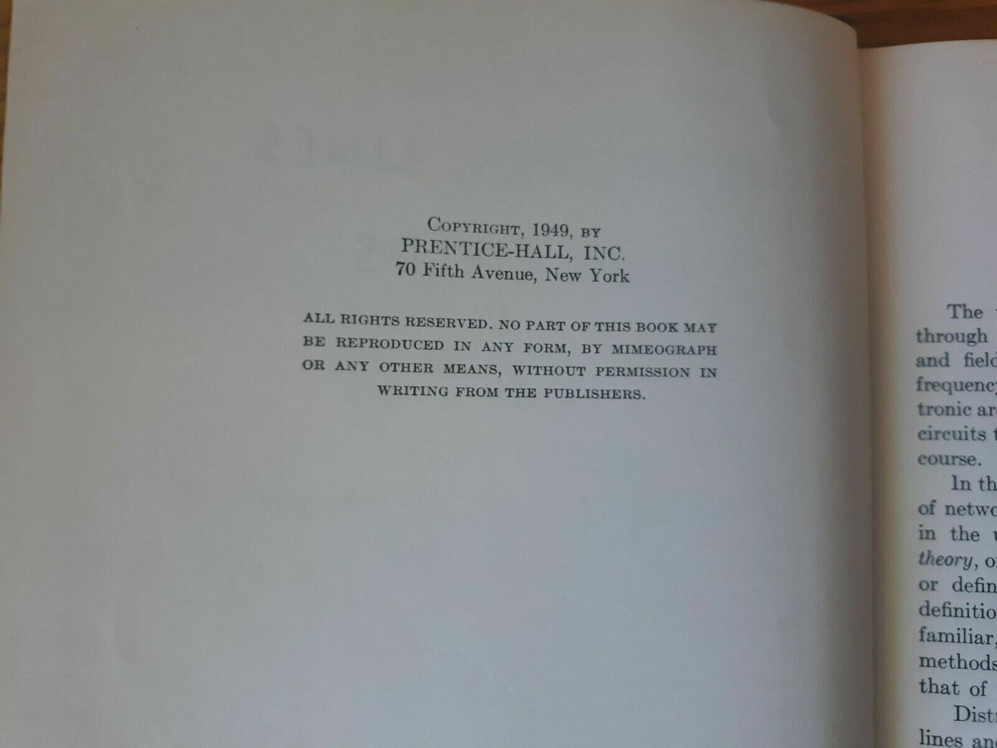 1949 Networks, Lines and Fields by John D. Ryder Hardcover Engineering Book