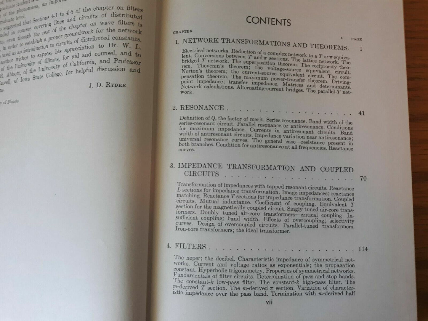 1949 Networks, Lines and Fields by John D. Ryder Hardcover Engineering Book