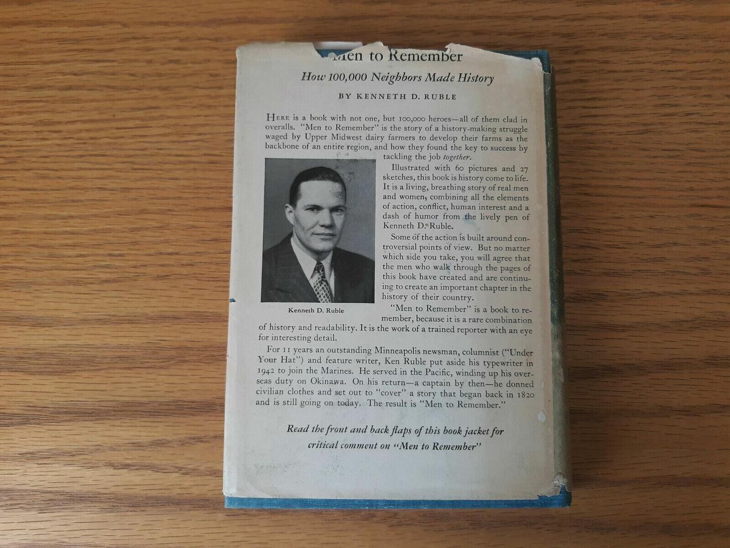 MEN TO REMEMBER Kenneth D. Ruble 1947 HC/DJ farmers co-ops