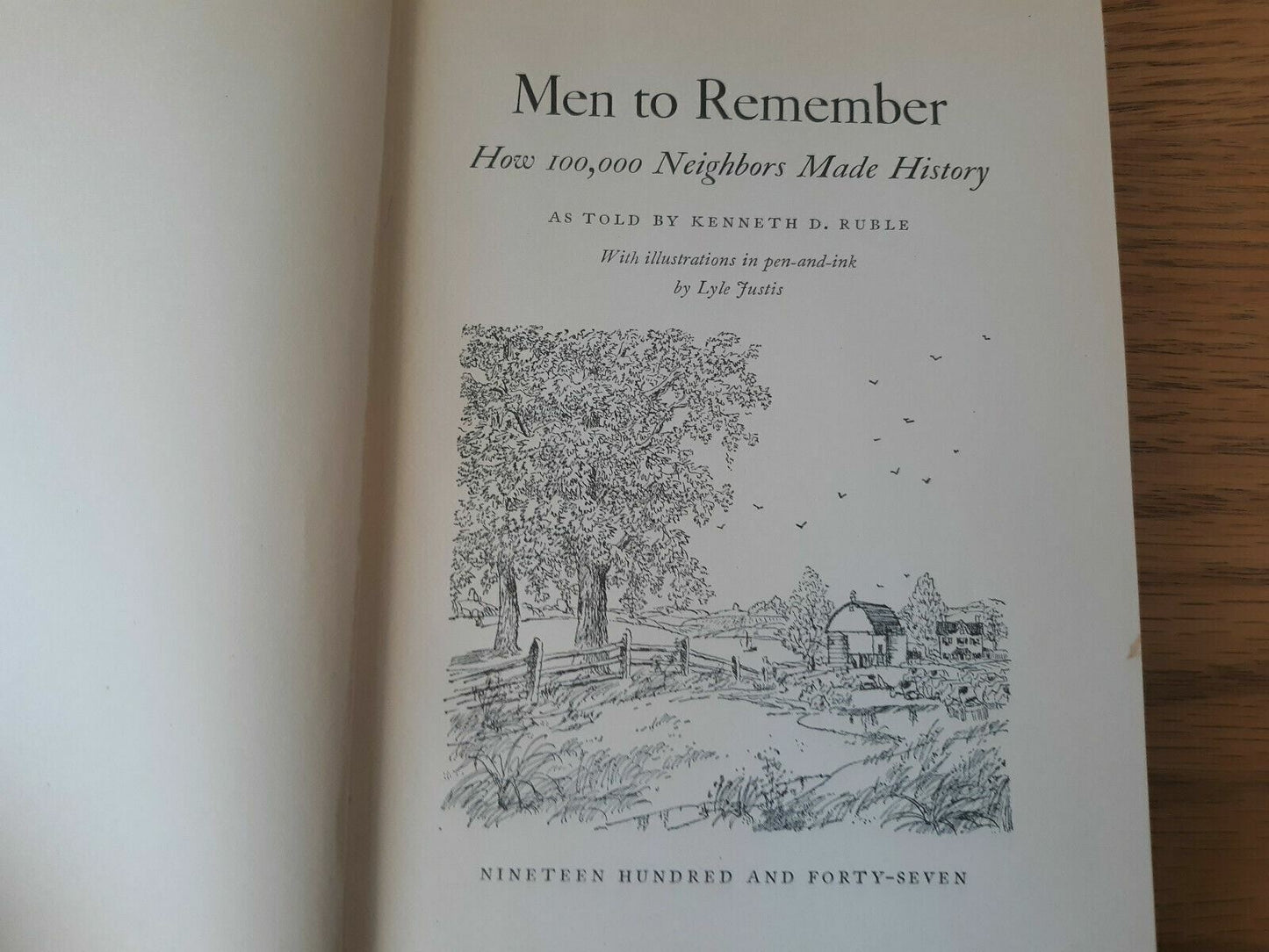 MEN TO REMEMBER Kenneth D. Ruble 1947 HC/DJ farmers co-ops