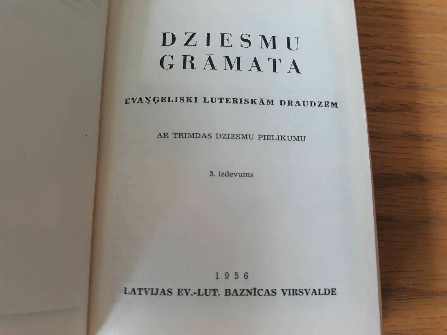 1956 Dziesmu Gramata Evangeliski Luteriskam Draudzem Latvijas Ev Lut Baznicas AR
