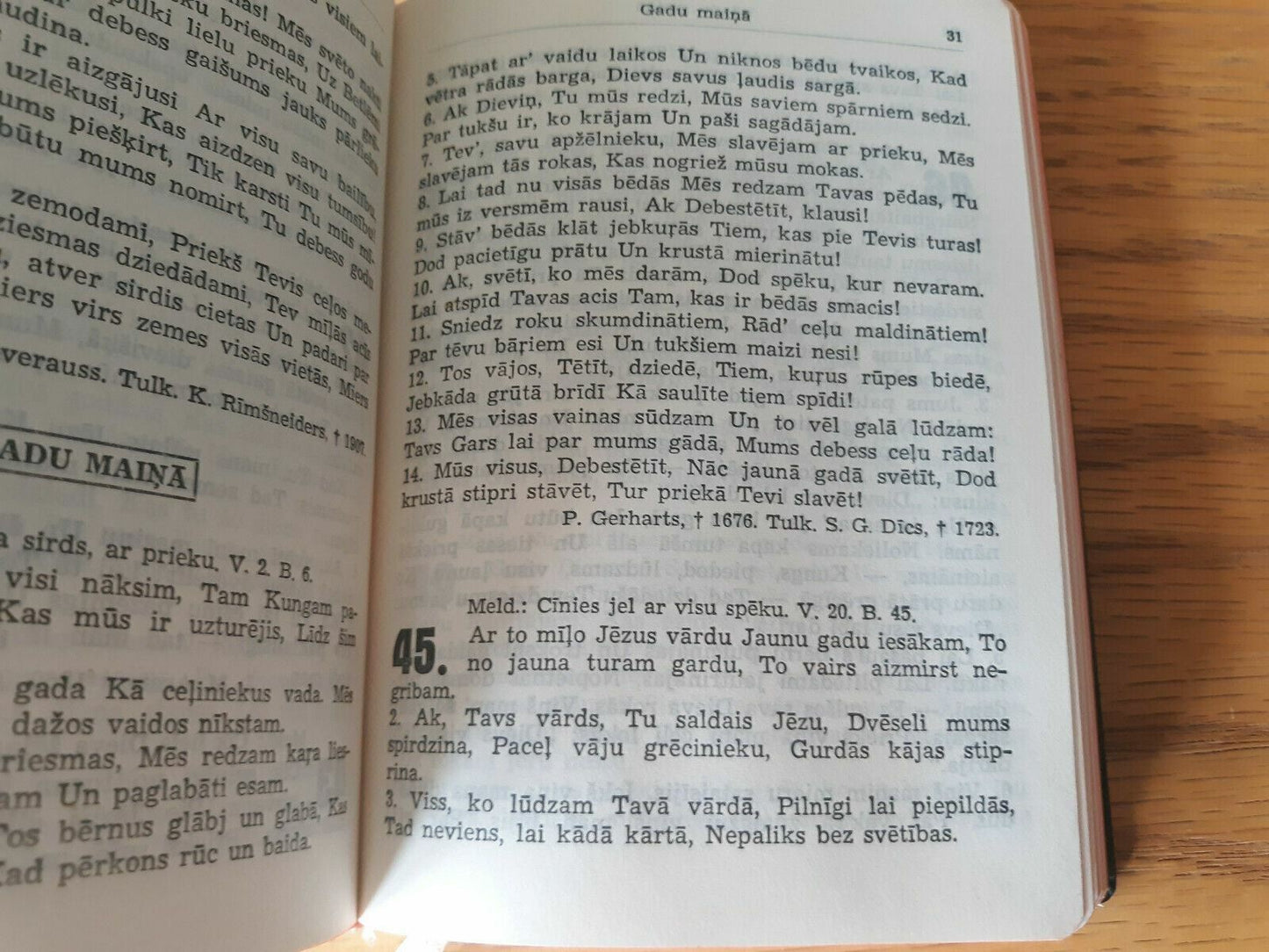 1956 Dziesmu Gramata Evangeliski Luteriskam Draudzem Latvijas Ev Lut Baznicas AR