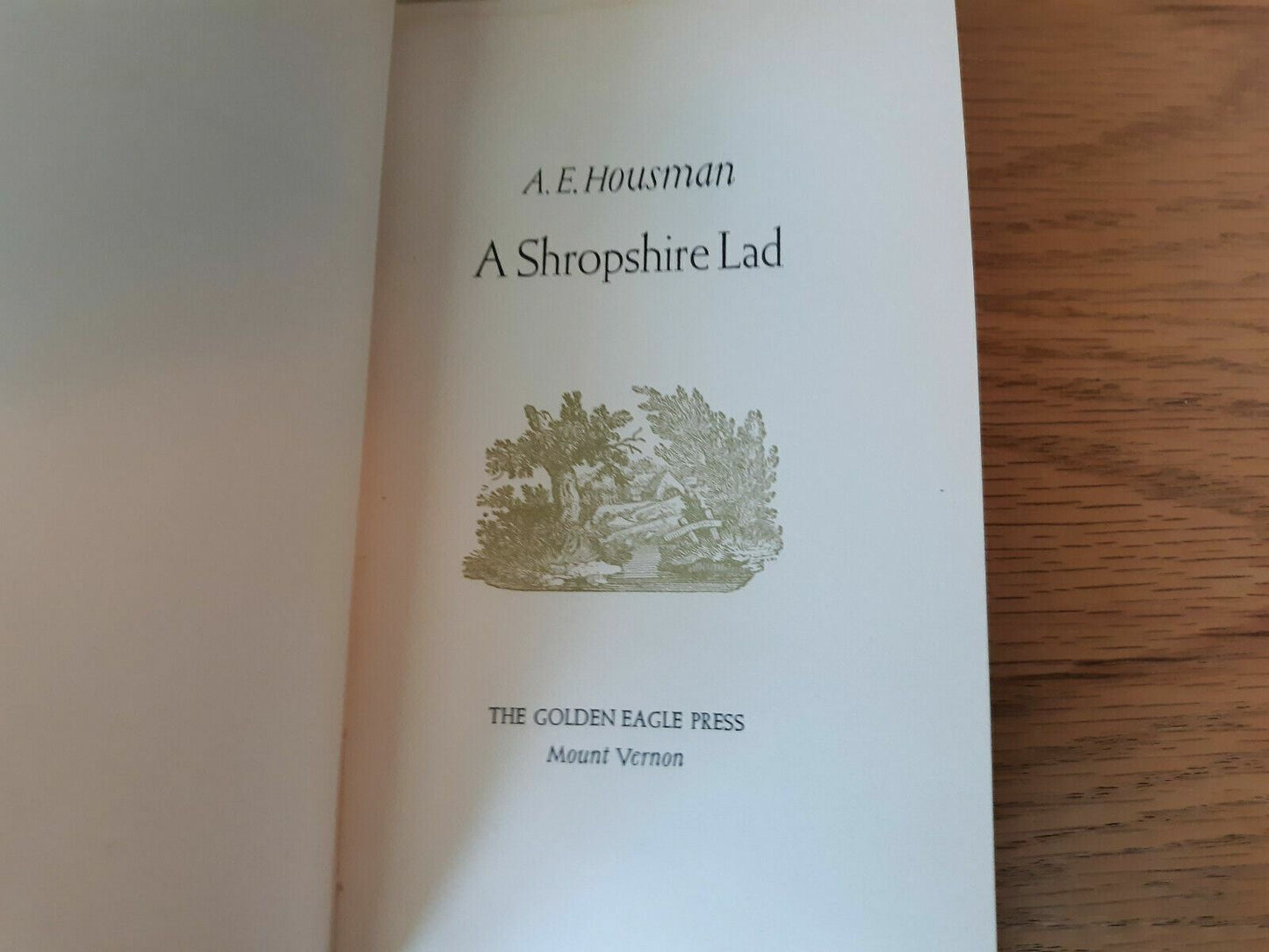 A Shropshire Lad Housman, A.E. Published by Golden Eagle Press