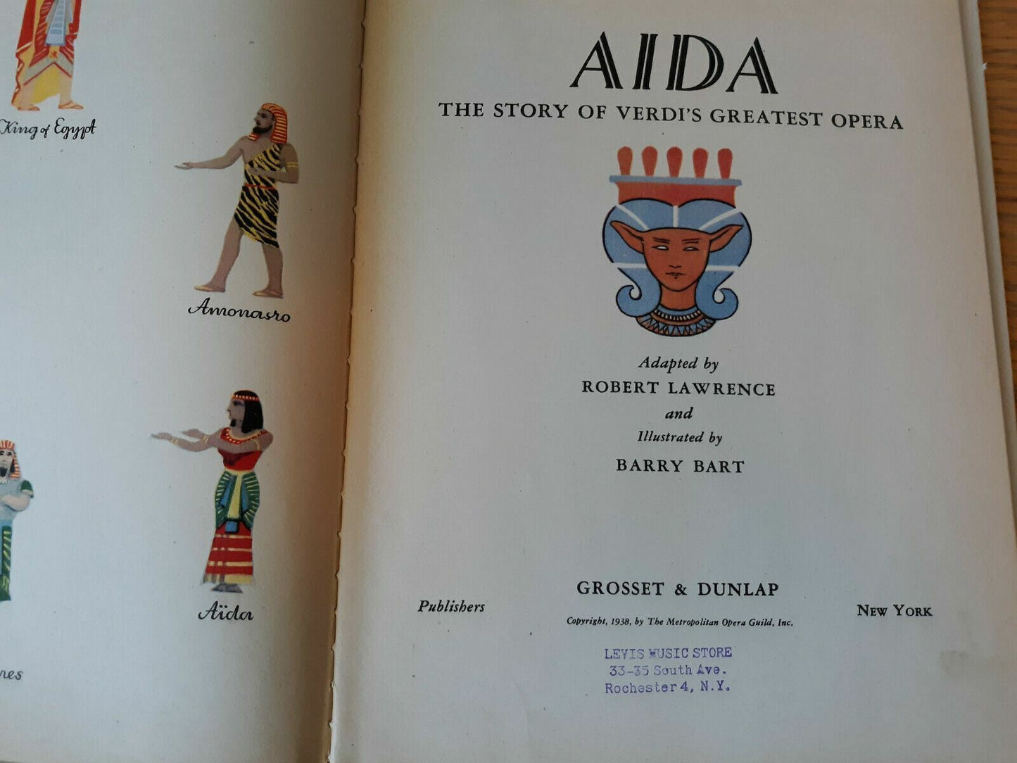 1938 AIDA Verdi's Greatest Opera ! ~ Lawrence & Bart ! Metropolitan Opera Guild