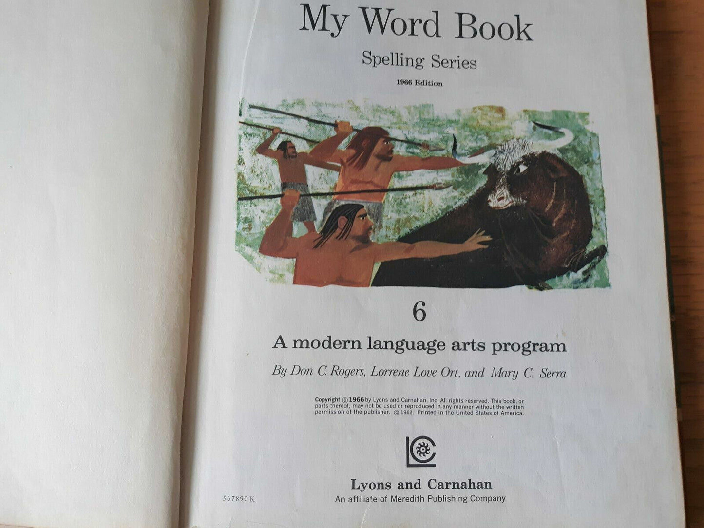 1966 Hardcover My Word Book spelling series 6 Lyons and Carnahan