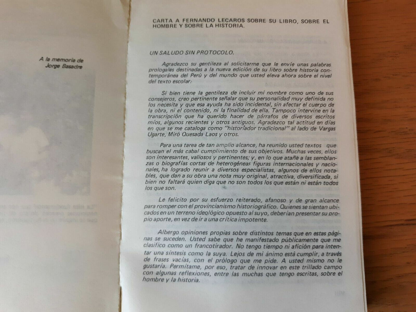 Fernando Lecaros Historia del Peru y del Mundo S. XX 1983 PB