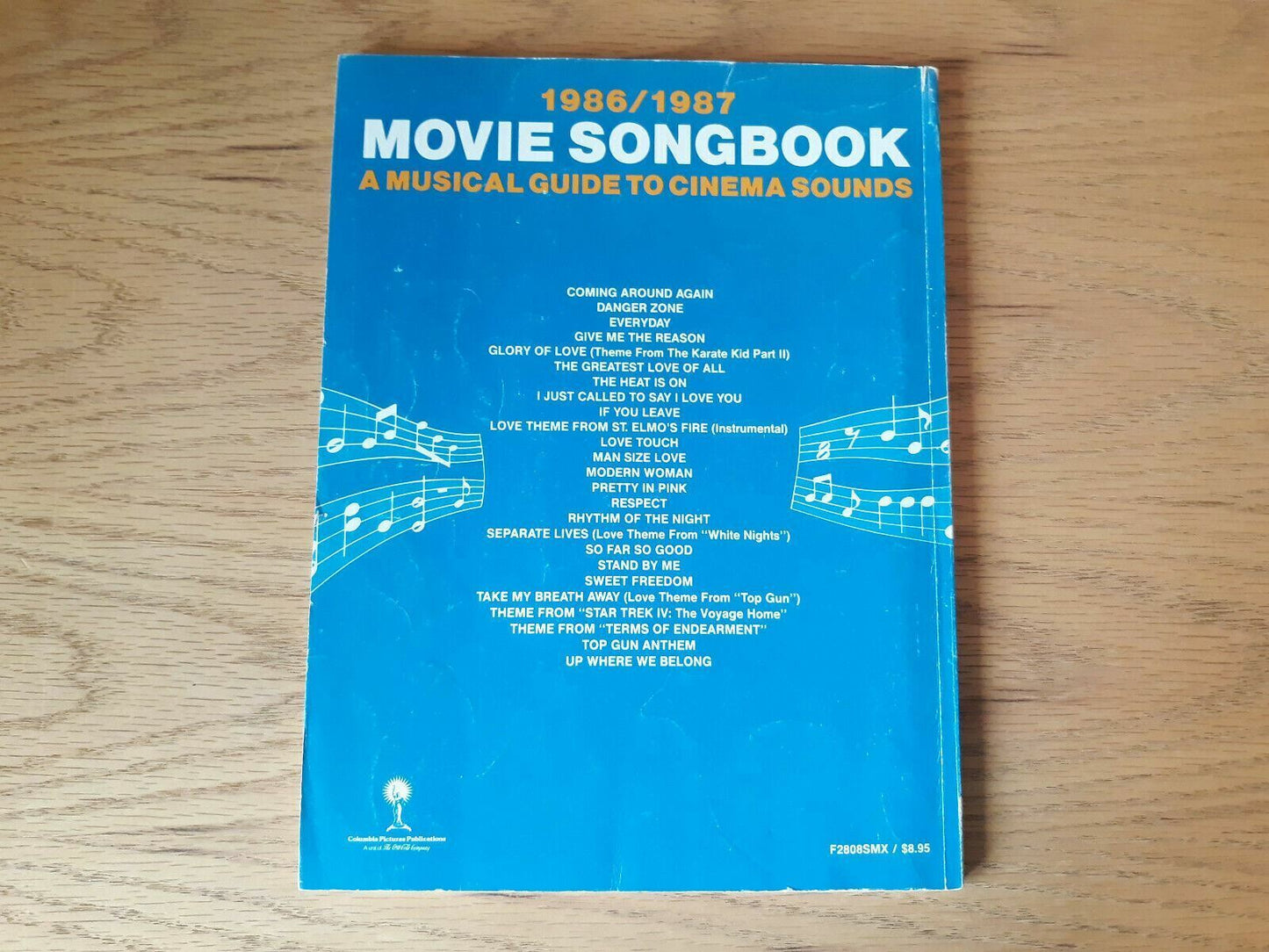 1986/ 1987 Movie Songbook Star TrekTop Gun Karate Kid + more Big Note Piano