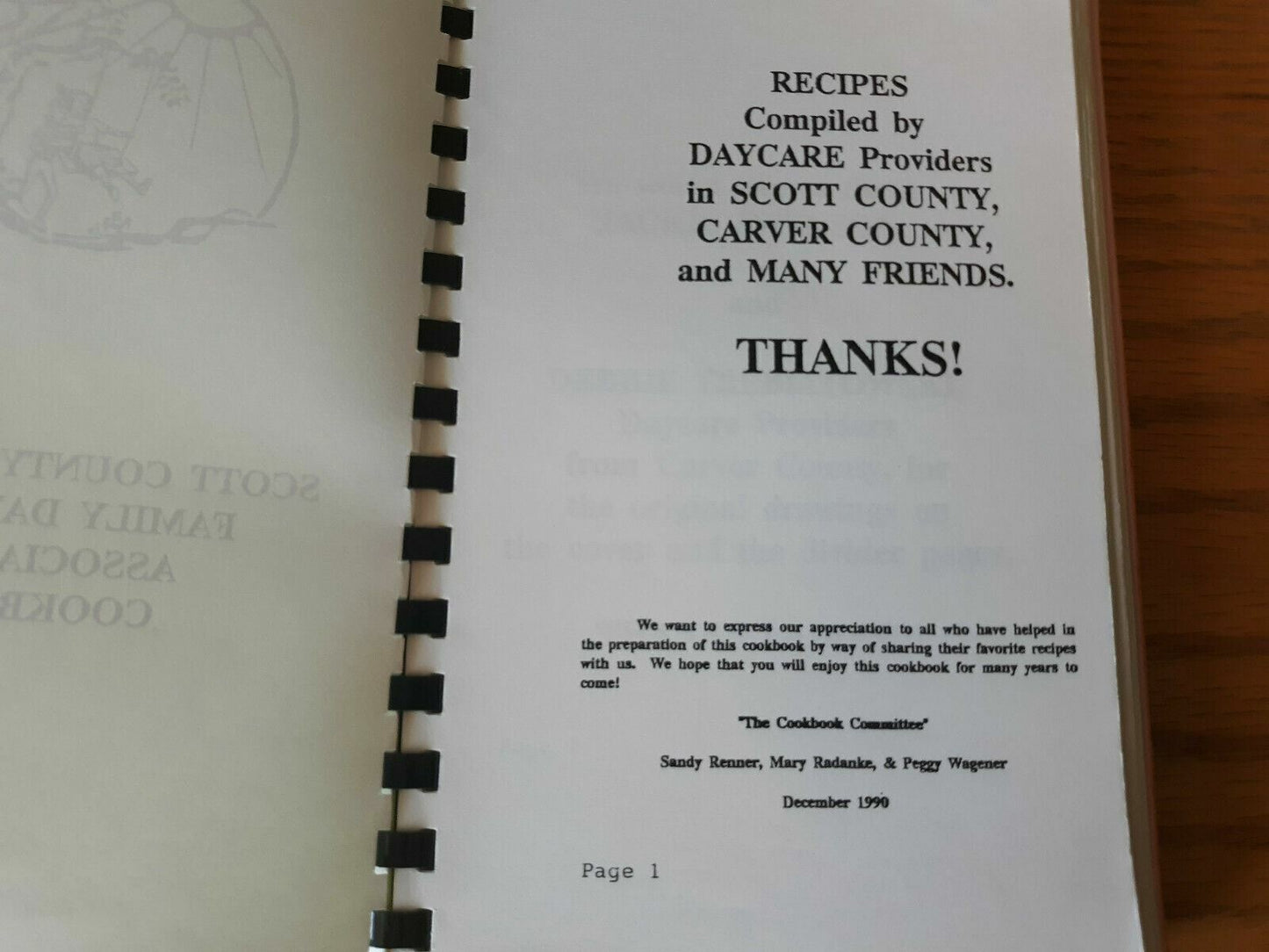 1990 Scott County Licensed Family Day Care Association Cookbook